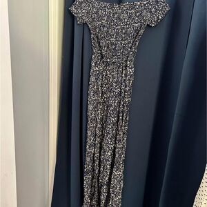 Lulu's Black and White Off-Shoulder jumpsuit